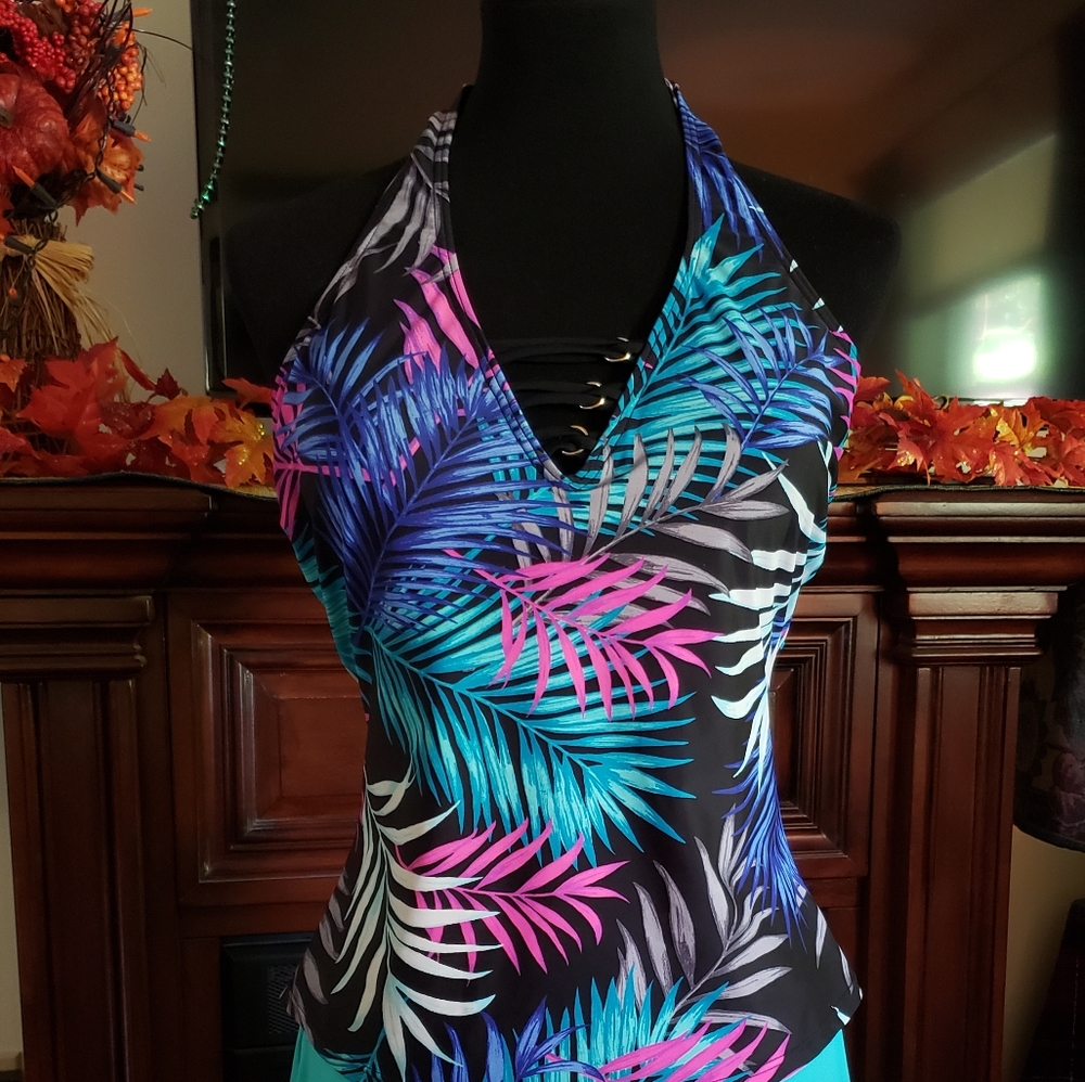 Island Waves Tankini with bikini bottom